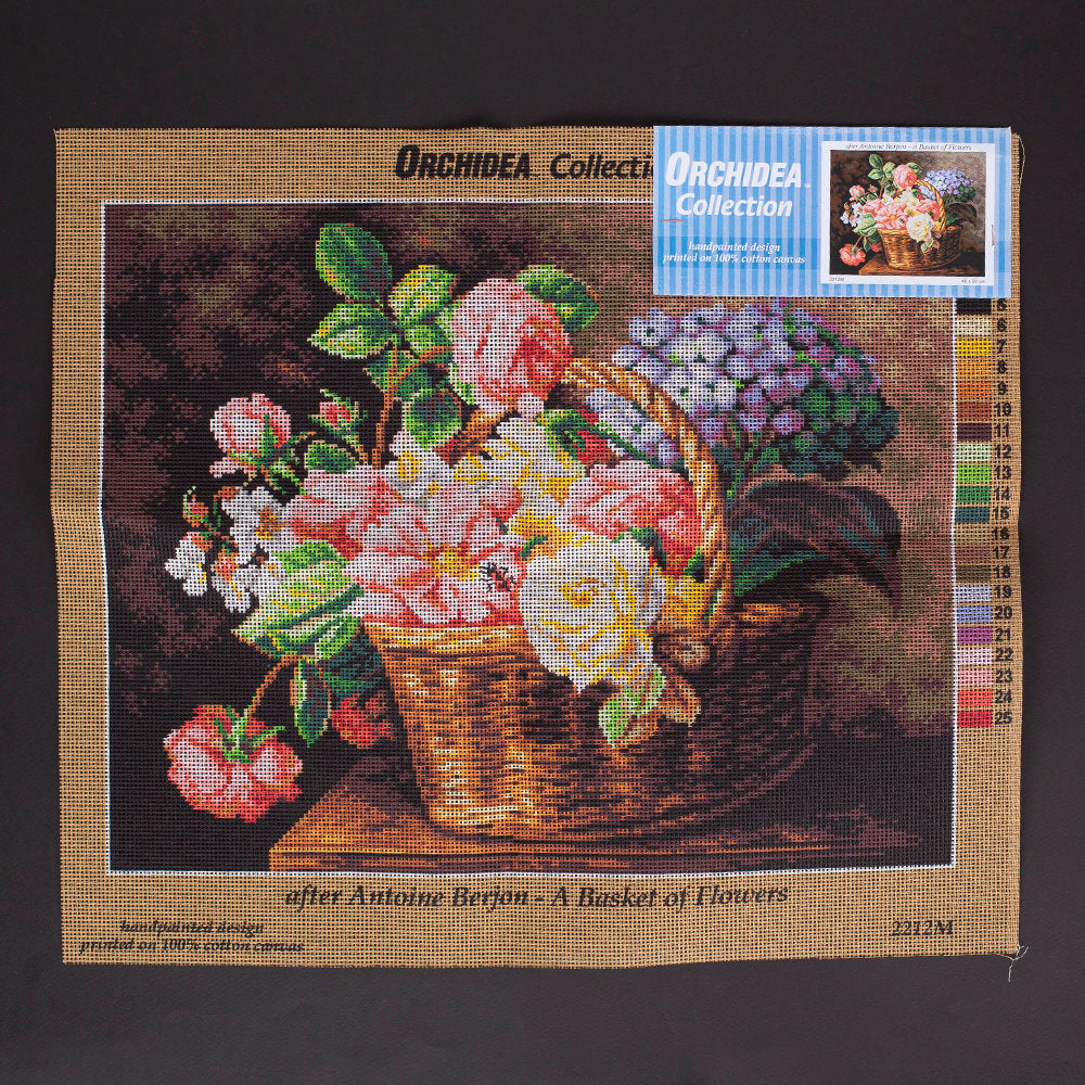 Orchidea 40x50 cm Sepette Çiçek Baskılı Goblen